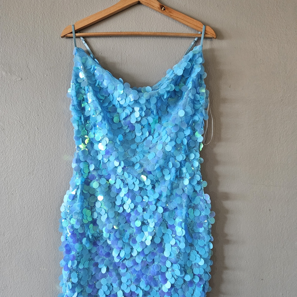 Blue Sequin Dress